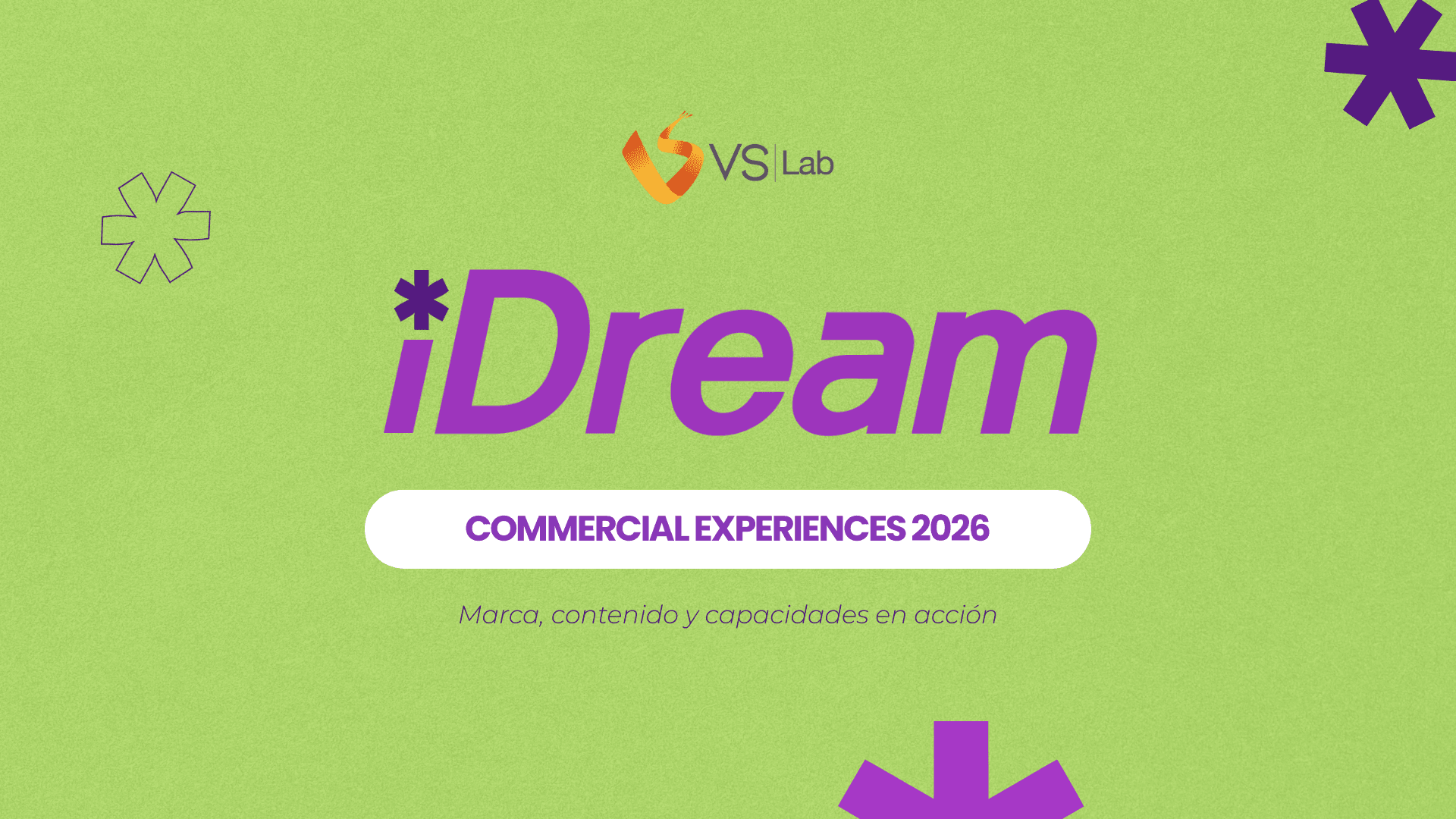 Arte promocional de iDream Experience con detalles del evento